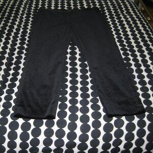 NWT Theory Black Stretch Velvet 3 Straight Leg Pants Size 16